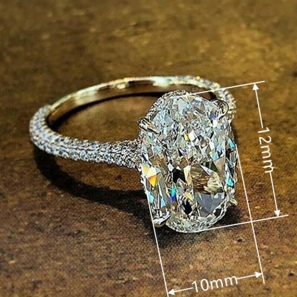 NEW 925 Silver White Sapphire Diamond Ring - Picture 2 of 5
